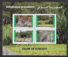 Djibouti 2012 MiNr. 815 - 818 (Block 166) Dschibuti Mammals Birds  S\sh  MNH** 130,00 € - Autruches