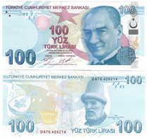 Turkey 100 Lira 2009 (2020) UNC - Türkei
