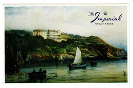 Ref 1525 - Trust House Forte Postcard - The Imperial Hotel - Torquay Devon - Sailing Boat - Torquay