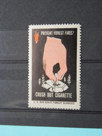 U.S. And STATE FOREST Services : PREVENT FOREST FIRES ( Sluitzegel Timbres-Vignettes Picture Stamp Verschlussmarken ) - Cachets Généralité