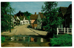 Ref 1526 - 1990 Postcard - The Splash & Houses - Kersey Suffolk - Otros & Sin Clasificación