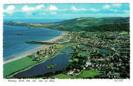 Ref 1526 - Bamforth Postcard - Ramsey From The Air - Isle Of Man - Isola Di Man (dell'uomo)