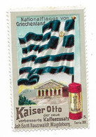 Y18290/ Alte Reklamemarke Kaiser Otto Kaffeezusatz Nationalflagge Griechenland - Other