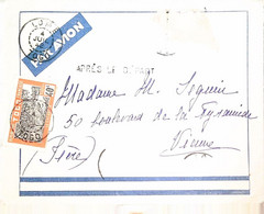 N 8 Lettre 1942 Mention Apres Le Départ - Storia Postale