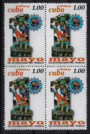 CUBA 2021. PRIMERO DE MAYO. DÍA DEL TRABAJO. BLOQUE DE CUATRO. MNH - Unused Stamps