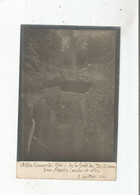 L'ISLE ADAM  PRES PRESLES (SEINE ET OISE) CARTE PHOTO ALLEE COUVERTE LISIERE  DE LA FORET (FOUILLES) 1927 - L'Isle Adam
