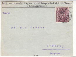 Autriche - Devant De Lettre De 1924 ? - Oblit Wien - Exp Vers Ninove - Valeur Sur Lettre = 30 Euros - Covers & Documents