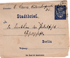 56960 - Deutsches Reich / Privatpost / Berlin - 1889 - 3Pfg. GAKartenbf. PACKETFAHRT - Privatpost