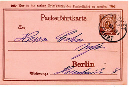 56961 - Deutsches Reich / Privatpost / Berlin - 1889 - 2Pfg. GAKte. PACKETFAHRT - Posta Privata & Locale