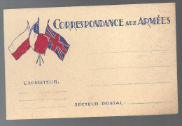 CPA Correspondance Aux Armées Drapeaux De La Pologne, De La France Et Du Royaume-Uni - Flags