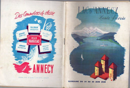 Livre - Lac D'Annecy, Avec Plan, 68 Pages, Juin 1949 - Alpes - Pays-de-Savoie