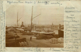 Marseille * Carte Photo * Vue Sur Le Port * Chargement De Bateaux * 1911 - Vieux Port, Saint Victor, Le Panier