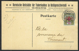SUISSE Franchise 1917: CP De Heiligenschwendi Pour Noirmont Avec Le ZNr. 4A (No 126) - Franchigia