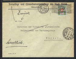 SUISSE Franchise 1924: LSC De Zürich Intra Muros Avec Le ZNr. 5A (No 336) - Portofreiheit