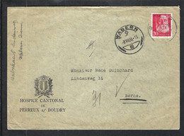 SUISSE Franchise 1936: LSC De Wabern Pour Berne Avec Le ZNr. 16Az (No 412) - Franchise