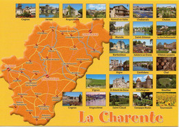 Carte Géographique - 16 LA CHARENTE - Cognac, Jarnac, Angoulême, Ruffec, Vignes, Chai, Barbezieux, Saint-Simeux - Landkarten