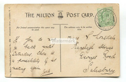 1905 Bulford Camp B. O., Salisbury Postmark On Vintage Postcard - Postmark Collection