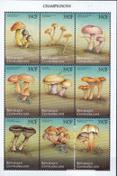 9 Timbres Neufs ** République Centrafricaine N° 1373a à 1373 I - Champignons