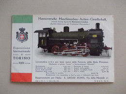 Esposizione Internazionale Di Torino 1911 - Hannoversche Maschinenbau Actien Gesellschaft / Locomotiva 0-8-0 (6642) - Trains