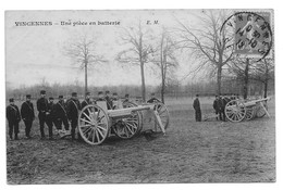 CPA, , Militaire, VINCENNES, Département 75/94, Une Pièce De Batterie, Guerre, 12e Régiment D'artillerie, 2e Batterie - Materiale