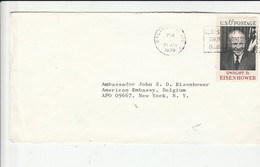 JOHN EISENHOWER ENVELOPPE ENVOYEE A L,AMBASSADEUR JOHN EISENHOWER - Stati Uniti