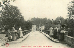 Lenclos * Route De L'entrée Du Pays * Le Pont Sur La Seine * Villageois - Autres & Non Classés