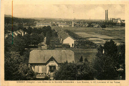 Vincey * Les Cités De La Société Cotonnière * Les écoles * La Compagnie Lorraine Et Les Tubes * Industrie Cheminée - Vincey