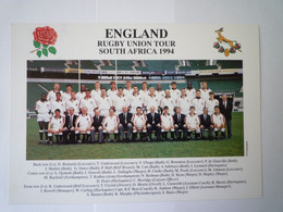 2022 - 1045  RUGBY  :  ENGLAND Rugby Union Tour  SOUTH AFRICA  1994  (format 21 X 15cm)   XXX - Rugby