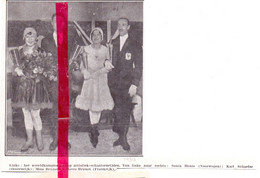 Schaatsen - Sonia Henie, Karl Schaefer , Mme Bruet & Pierre Brunet - Orig. Knipsel Coupure Tijdschrift Magazine - 1930 - Sin Clasificación