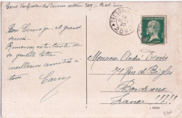 1923 - OCCUPATION FRANCAISE En ALLEMAGNE - SECTEUR 209 - CP AFFR. PASTEUR De VERIFICATEUR Des DOUANES à BAD EMS - Military Postmarks From 1900 (out Of Wars Periods)