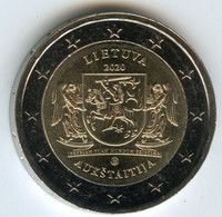 Lituanie Lithuania 2 Euro 2020 Aukstaitija UNC - Litauen