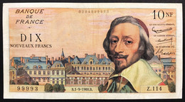 FRANCIA France 10 Franchi Nouveaux 01 09 1960 Richelieu LOTTO 3786 - 10 NF 1959-1963 ''Richelieu''