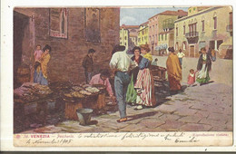CPA, PRécurseur ,Italie ,N°38, Venezia ,Fescheria ,Ed. 1905, Dos Simple - Venetië (Venice)