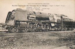 Société Nationale Chemins De Fer Belges  Super Pacific Locomotive Close Up - Treinen