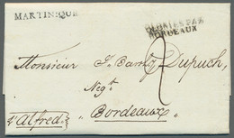 Martinique: 1816-1824, Zwei Vollständige Briefe Aus Martinique Nach Bordeaux, Be - Other & Unclassified