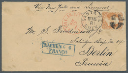United States: (1867), 30c Orange On Trans Atlantic Cover From SANTA FE To Berli - Covers & Documents