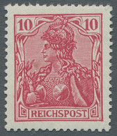 Deutsches Reich - Germania: 1901, 10 Pfennig Germania Reichspost Karmin Als Fäls - Unused Stamps