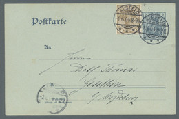 Deutsches Reich - Germania: 1904, 3 Pfg. Olivbraun Mit Dem Beliebten Plattenfehl - Covers & Documents