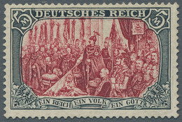 Deutsches Reich - Germania: 1902, 5 Mark Reichsgründungsfeier In Der Seltenen ZW - Unused Stamps