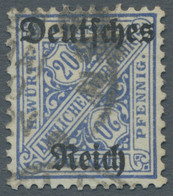 Deutsches Reich - Dienstmarken: 1920, "20 Pfennig Dunkelultramarin Mit Wasserzei - Officials