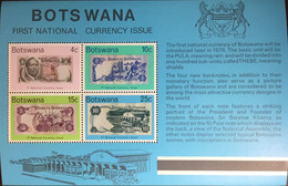 Botswana 1976 First National Currency Minisheet MNH - Botswana (1966-...)