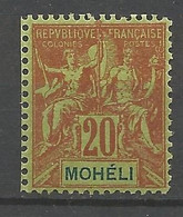 MOHELI  N° 6 NEUF*  TRACE DE CHARNIERE Tres Bon Centrage / MH - Unused Stamps