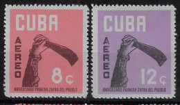 CUBA 1962. PRIMER ANIVERSARIO DE LA ZAFRA DEL PUEBLO. MNH. EDIFIL 910/11. - Unused Stamps