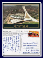 1997 Canada Carte Du Stade Olympique De Montreal Voyagee Pour L'Ecosse Postcard - Histoire Postale