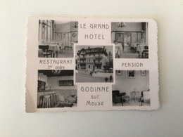 Carte Postale Ancienne Godinne Sur Meuse Le Grand Hôtel Pension Restaurant 1er Ordre - Yvoir