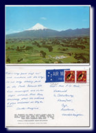 1971 New Zealand Postcard Mt. Egmont Near Inglewood Sent To UK - Cartas & Documentos