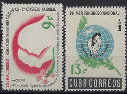CUBA 1962. CONGRESO DE LA FEDERACIÓN DE MUJERES CUBANAS. MNH. EDIFIL 971/72. - Unused Stamps