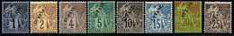 Lot N°A1519 Colonies Guyane N°16/23 Neuf * Qualité TB - Unused Stamps