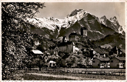 Sargans Mit Schloss Und Falknis (54-958) - Sargans