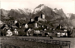 Sargans Mit Schloss Und Falknis (7937) * 1. 8. 1952 - Sargans